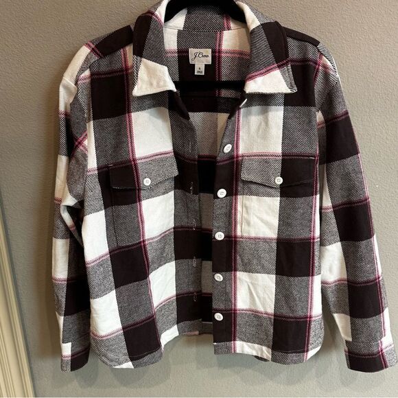J. Crew size 6 Buffalo Check Plaid Shacket - Picture 2 of 8